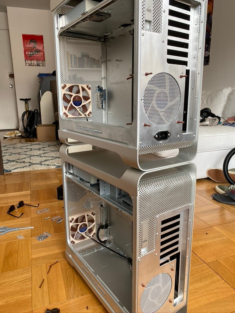Prepped case stack.